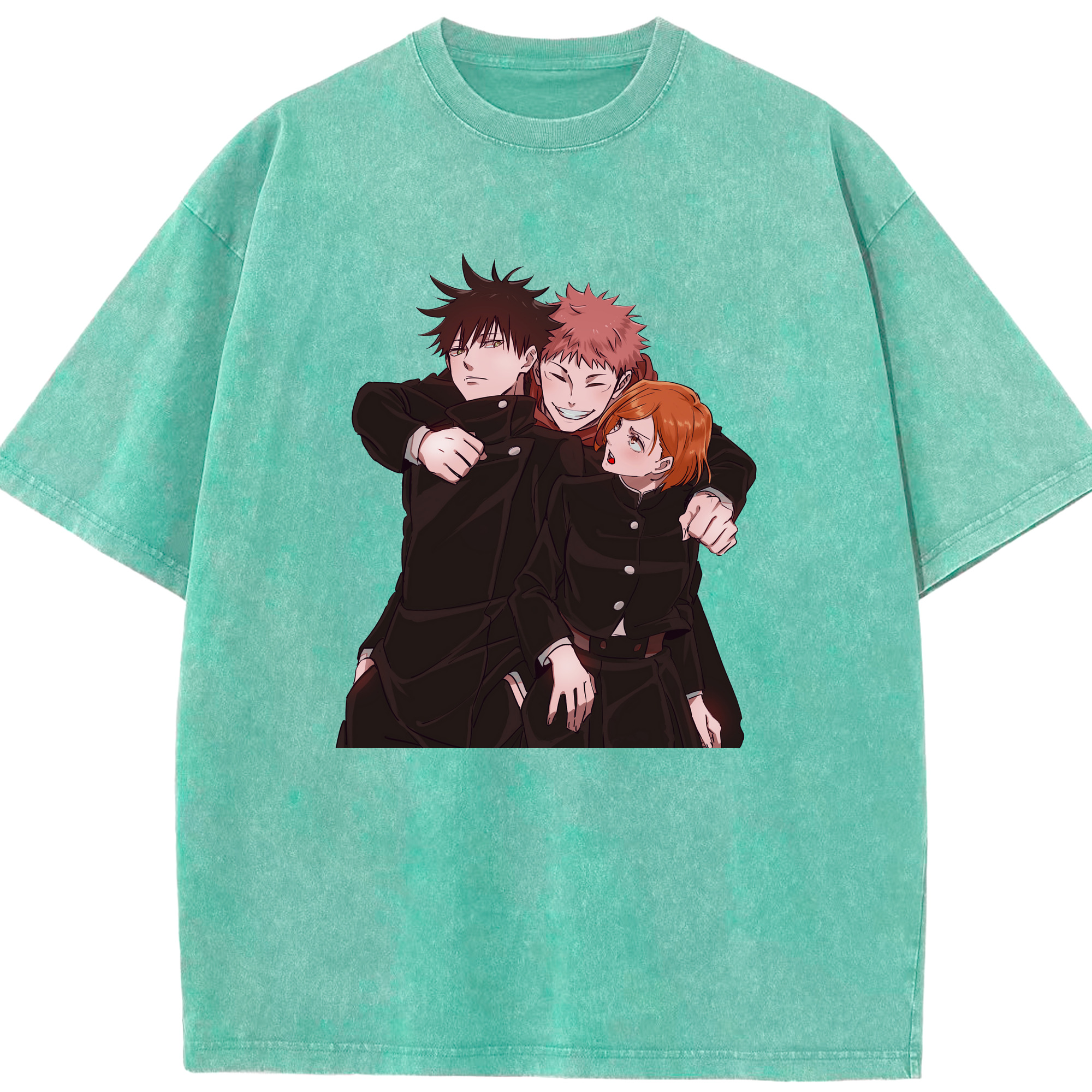 （画像用） 呪術廻戦 Jujutsu Kaisen 綿100% ヴィンテージ風 半袖Tシャツ（フロントプリント）